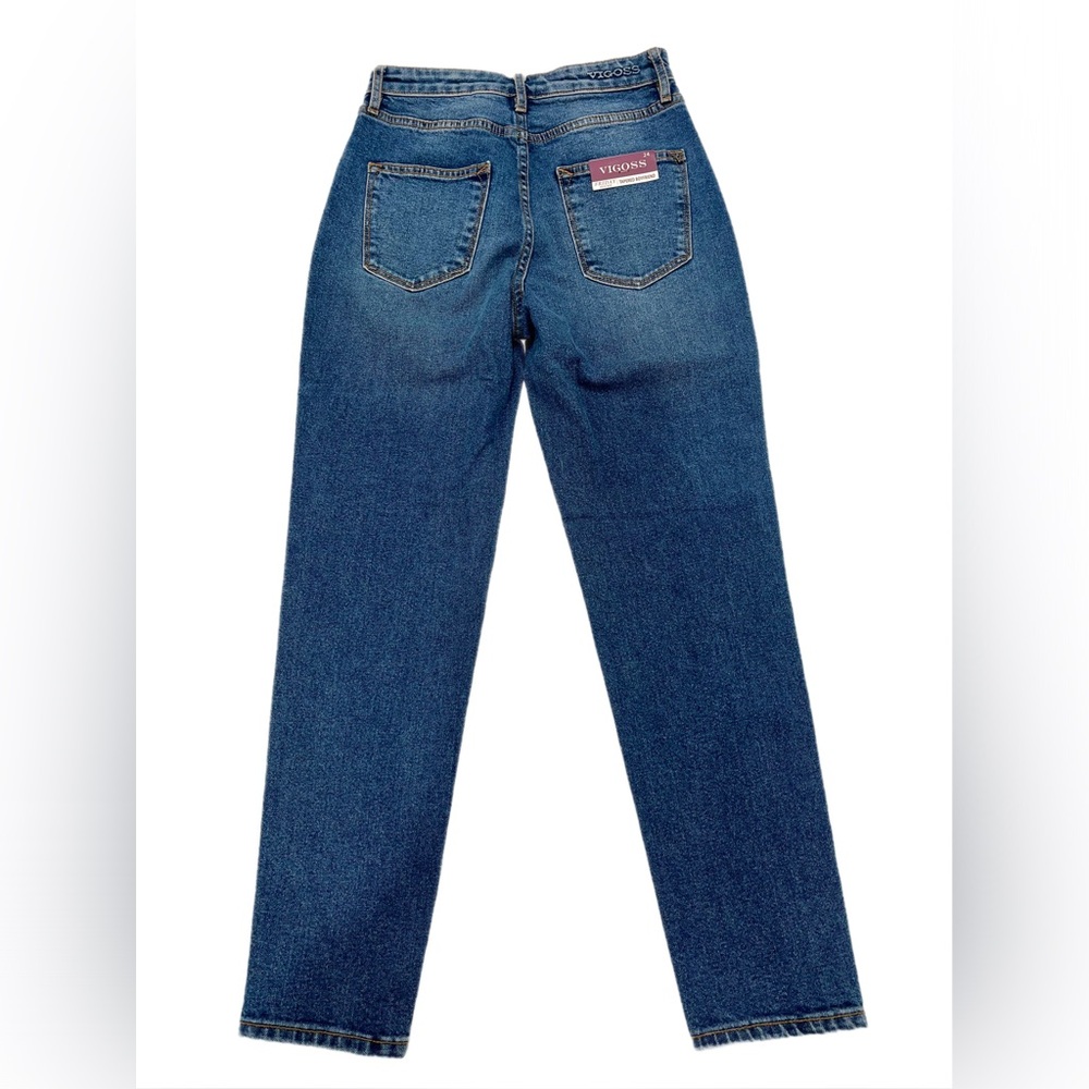 VIGOSS | Womens Friday Tapered Boyfriend High Rise Denim Blue Jeans NWT SIZE 24 - Picture 5 of 8